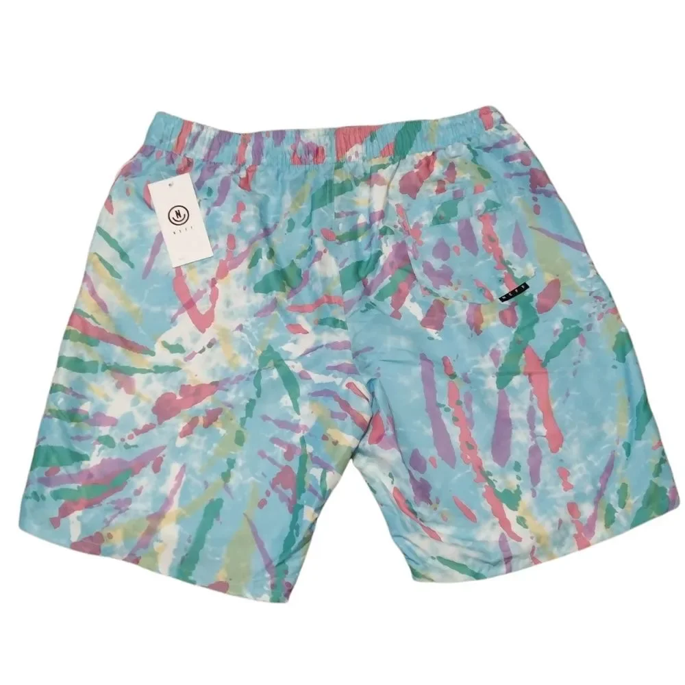 NWT Neff Tie Dye Splatter Swim Trunks